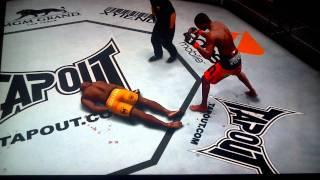 Jon Jones spinning elbow knockout on UFC 3 demo