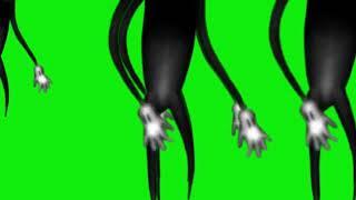 cartoon cats green screen