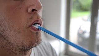 Paralyzed man paints with his mouth