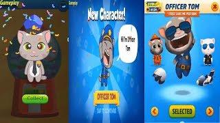 Talking Tom Cake Jump VS Talking Tom Candy Run VS Talking Tom Gold Run Officer Tom Gameplay HD