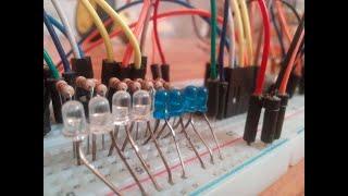 LEDs sequence blinking using 8051