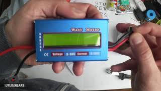 Wattmeter für Windgeneratoren oder Solar 0 bis 60 Volt