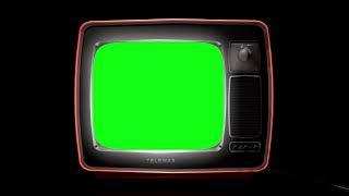 Green Screen Retro TV set Full HD Free download stock footage Old TV effect chroma key