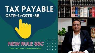 NEW RULE 88C WEF 26.12.2022 #gst #gstr3b #gstr1 #taxpayment