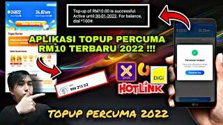 TOPUP PERCUMA 2022 !! APLIKASI TERBARU TOPUP FREE ( Maxis, Celcom, Digi, Umobile )