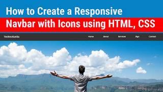 Responsive Navbar Tutorial: Add Icons and Make it Mobile-Friend #navbar #coding #navigationbar