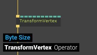 Transform Vertex Operator tutorial (GPU vs CPU based animation) - byte size