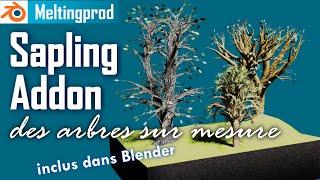 Sapling des arbres sur mesure - addon gratuit inclus dans blender  - tuto en français