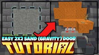 2x2 SAND ( GRAVITY ) DOOR  Minecraft Bedrock Tutorial  MCPE,Xbox,PS4,Windows,Switch