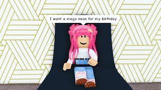 Spoiled Daughter Demands a Mega Neon for her Birthday, She Instantly Regrets it (Roblox Adopt me)