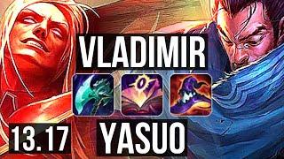 VLAD vs YASUO (MID) | 8/1/7, 1500+ games, 1.2M mastery, Legendary | NA Grandmaster | 13.17