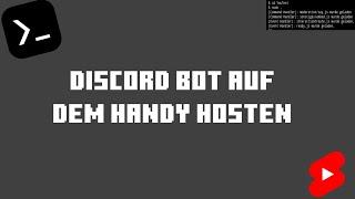 So hostet man Discord Bots auf dem Handy | #shorts | DerCoderJo