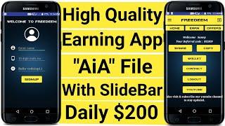 High Quality Earning App AiA File||Earning App AiA||Earning AiA File||Earning AiA With High Quality