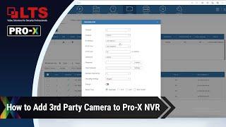 How to Add Third-Party ONVIF Cameras on Pro-X NVRs