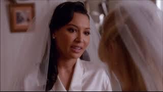 Glee - Santana Explains To Brittany About The Wedding Superstition and Kisses Her 6x08