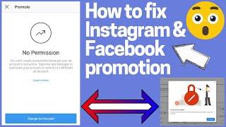 Instagram no permission problem | Facebook ads account disabled? | How to fix Instagram promotion