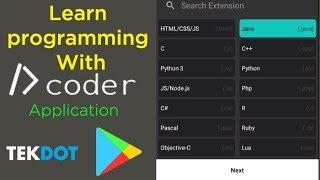 Dcoder app - Learn programming with Dcoder application