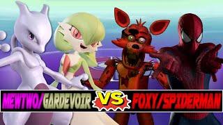 M.U.G.E.N. Battles | Mewtwo/Gardevoir vs Foxy/Spider-Man