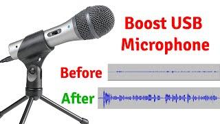 How To Increase USB Microphone Sound - Boost ATR 2100 USB Microphone Sound