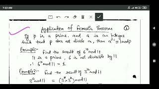 Network Security and Cryptography: Application of Fermat's Theorem