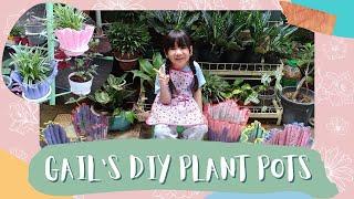 HOW TO MAKE DIY CEMENT AND CLOTH POT | Felicity Gail