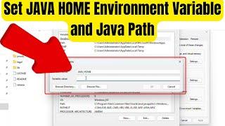 How to Set JAVA HOME Environment Variable and Java Path on Windows 11