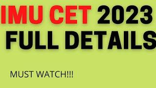 IMU CET 2023 FULL DETAILS | MERCHANT NAVY | THE MARINE WHALES