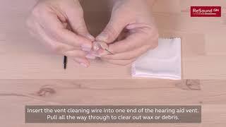 Cleaning your ReSound custom hearing aid