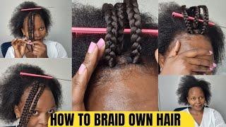 ANOTHER METHOD TO BRAID YOUR OWN HAIR. #howto #braids