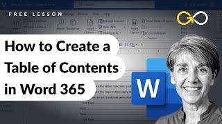 How to Create a Table of Contents in Microsoft 365 | Microsoft Word 365 - Basic & Advanced Course