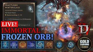 Immortal Frozen Orb Sorcerer Pushing T110 Pit & Answering Your Questions! Build Guide in Descr.!