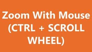 Excel Shortcuts - Zoom With Mouse