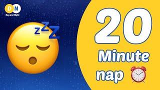 20 minute nap timer with alarm | relaxing rain ambiance