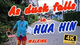 WALKING in HUA HIN #thailand |  Khao Takiab Beach Streets AT NIGHT in 4K 60FPS (UHD)