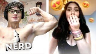 They DIDN'T EXPECT Transformation | BodyBuilder Pretends to be a NERD in Omegle | Prank