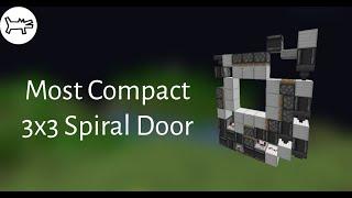 Most Compact 3x3 Spiral Door | Minecraft 1.19.2