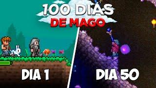 SOBREVIVENDO 100 DIAS DE MAGO USANDO APENAS CAJADOS NO TERRARIA - PARTE 1/2