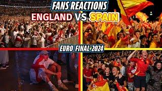 ENGLAND & SPAIN FANS REACTIONS  -  EURO 2024 FINAL 