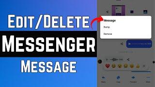 How to Edit Message on Messenger? Remove,Delete & Unsend Messenger App (2023)