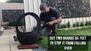 Quick way of making tyre swan.