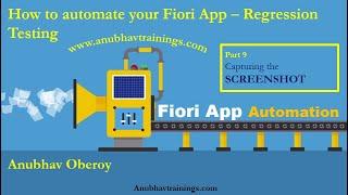 Part 9 SAP Fiori test Automation Capture Screenshot | Trace issue by auto taking snapshot on fail