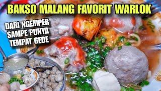 BAKSO MALANG FAVORIT WARLOK !! RAME POL DARI NGEMPER SAMPE PUNYA TEMPAT GEDE !!