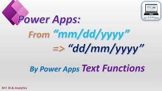 Power apps tips & tricks: change date format view from mm/dd/yyyy to  dd/mm/yyyy by text functions
