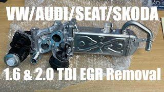 VW 1.6 + 2.0 TDI EGR + Cooler Removal - VAG Cars Audi Seat Skoda How To DIY Golf MK6 A3 A4 Leon