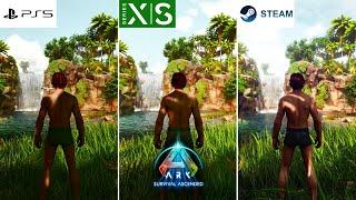 PS5 vs XBOX SERIES X vs PC 4K MAX SETTINGS GRAPHICS COMPARISON Ark Survival Ascended