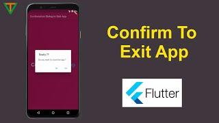 Do you want to close app? Flutter Confirm Dialog to exit app. Want to close #flutter #flutterwidgets