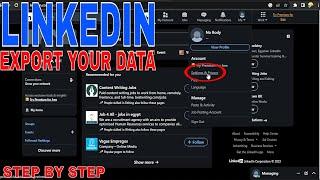   How To Export Your Data In LinkedIn 