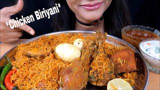 Eating Spicy Chicken Biriyani,Spicy gravy & Raitha(mukbang show)*Biriyani Ayam* spiceasmr