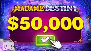 BUYING A $50,000 MADAME DESTINY SLOT BONUS!!