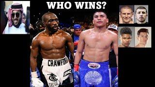 WHO WINS?  CRAWFORD VS VIRGIL ORTIZ?  SHAKUR VS ZEPEDA? BOHACHUK VS MADRIMOV.  CRAWFORD UNDERCARD?